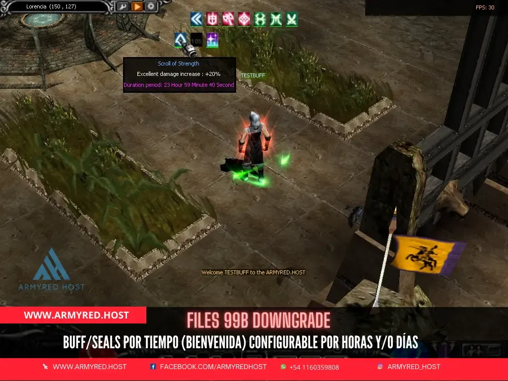 99B Downgrade files: timed welcome buffs/seals, configurable by hours and/or days
