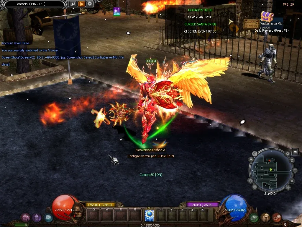 Captura de MU Online Season 6 Upgrade: Grand Master com asas douradas