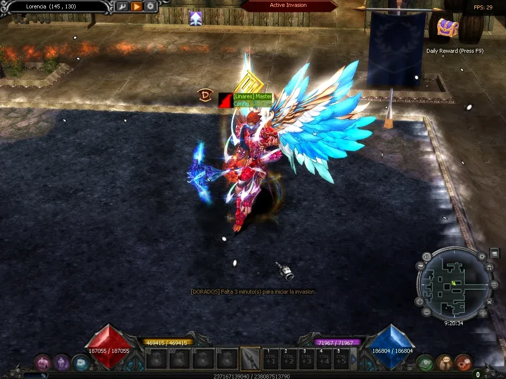 Captura de MU Online Season 6 Upgrade: Dual Master antes da invasão
