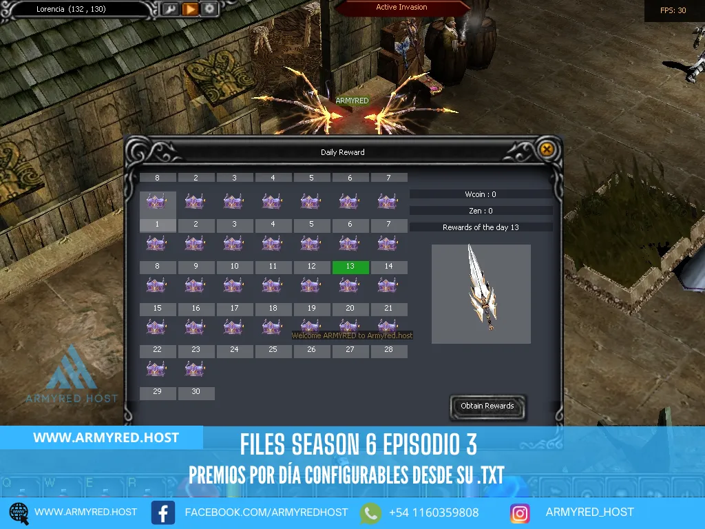 Season 6 Episode 3 files: daily rewards configurable from their .txt