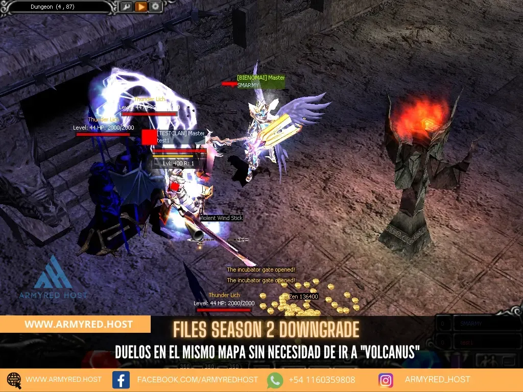 Season 2 Downgrade files: duels on the same map, with no need to go to Vulcanus
