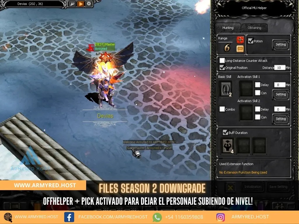 Season 2 Downgrade files: Offhelper + Pick turned on to keep the character leveling up