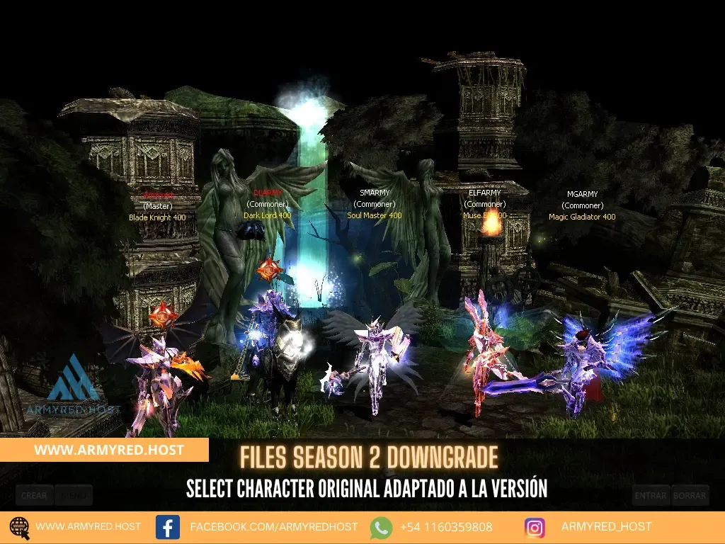 Season 2 Downgrade files: original Select Character adapted to the version