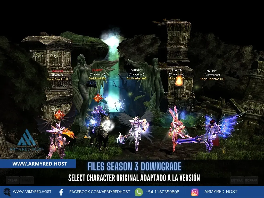 Files Season 3 Downgrade: Select Character original adaptado à versão